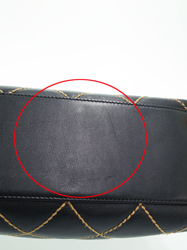 Chanel Stitch Shoulder Bag Black