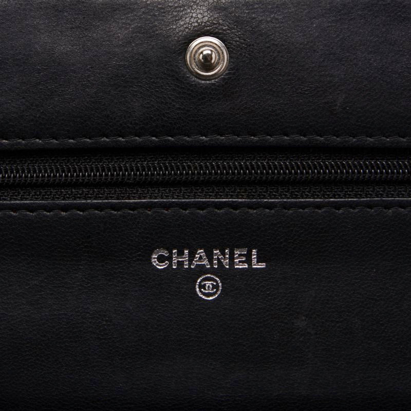 Chanel Mini Matelasse Chain Wallet Lambskin Black