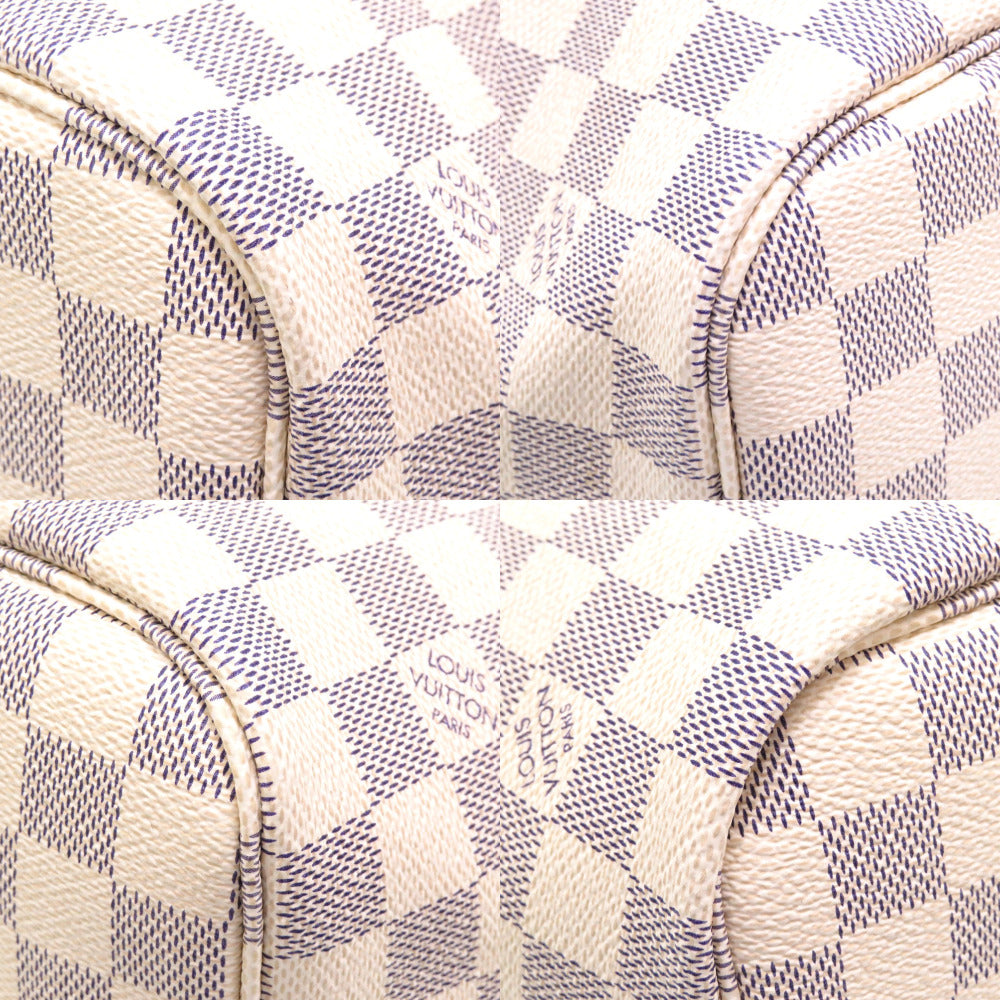 Louis Vuitton Damier Azur New Neverfull MM Tote Bag White