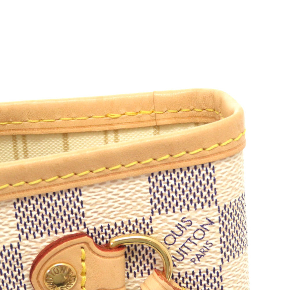 Louis Vuitton Damier Azur New Neverfull PM Tote Bag White