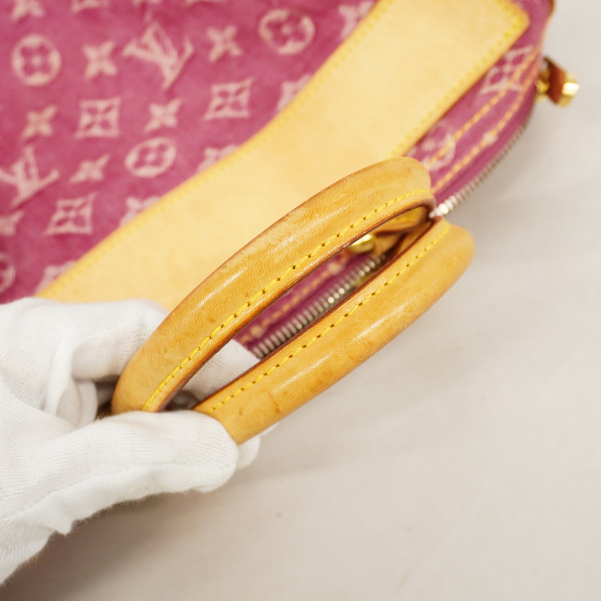 Louis Vuitton Handbag Monogram Denim Neo Speedy Fuchsia