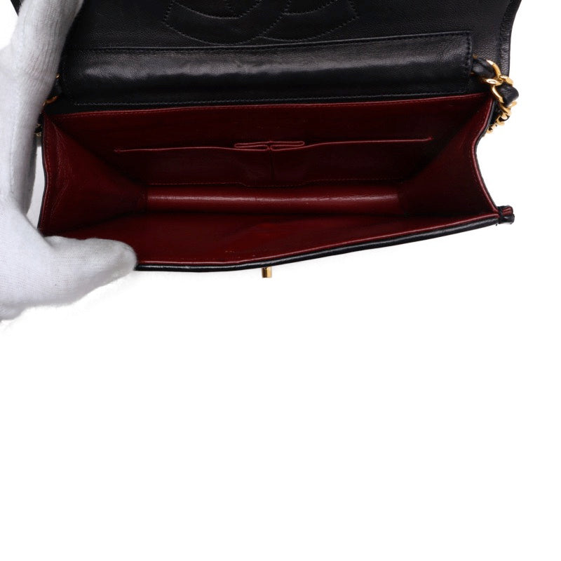 Chanel Matelasse Round Flap Chain Lambskin Black