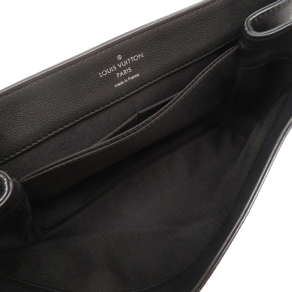 Louis Vuitton Lock Me Cartable Leather Vanilla Noir Black
