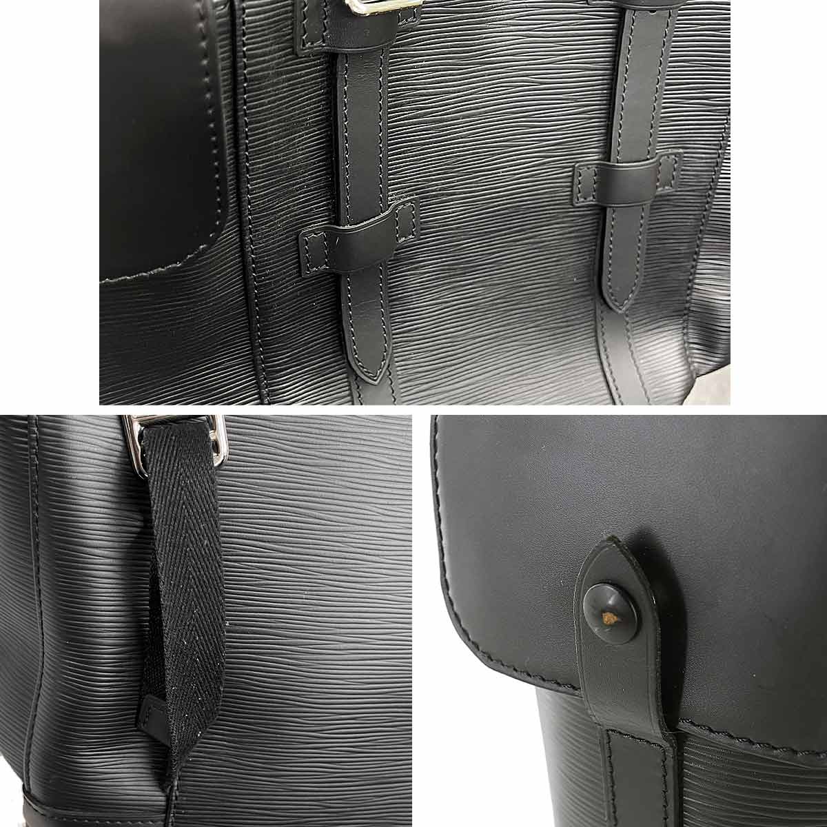 Louis Vuitton Epi Christopher PM Backpack Rucksack Leather Noir