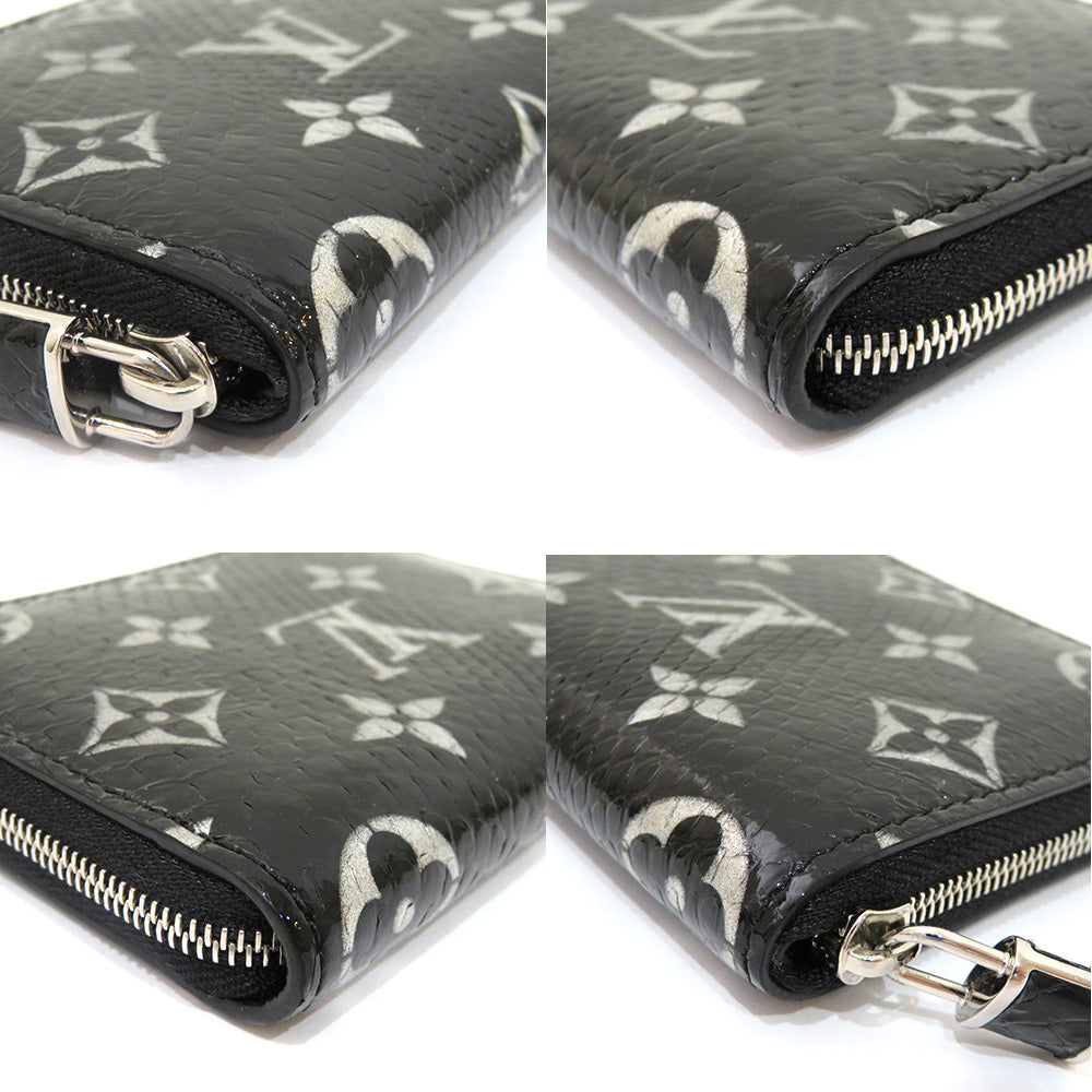 Louis Vuitton Wallet Zippy Coin Purse Exotic Leather Python Black