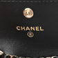 Chanel Lambskin Camellia Embossed Chain Belt Bag Black