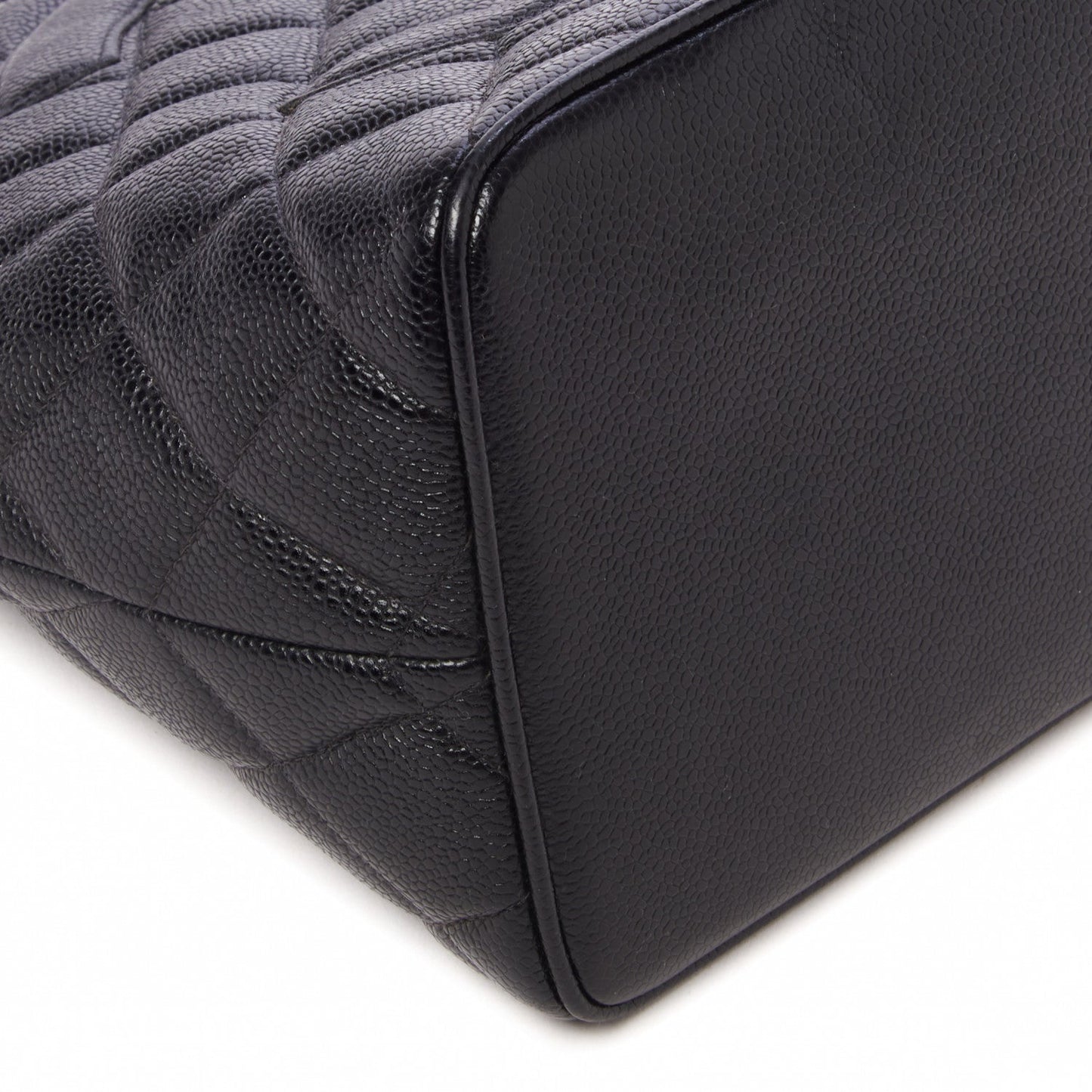 Caviar Quilted Medallion Tote Black