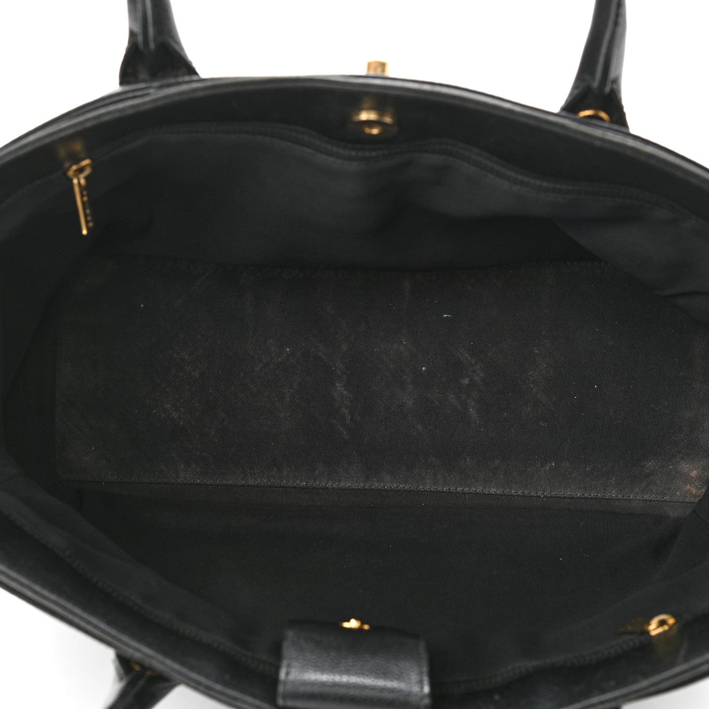 Calfskin Cerf Executive Shopper Tote Black
