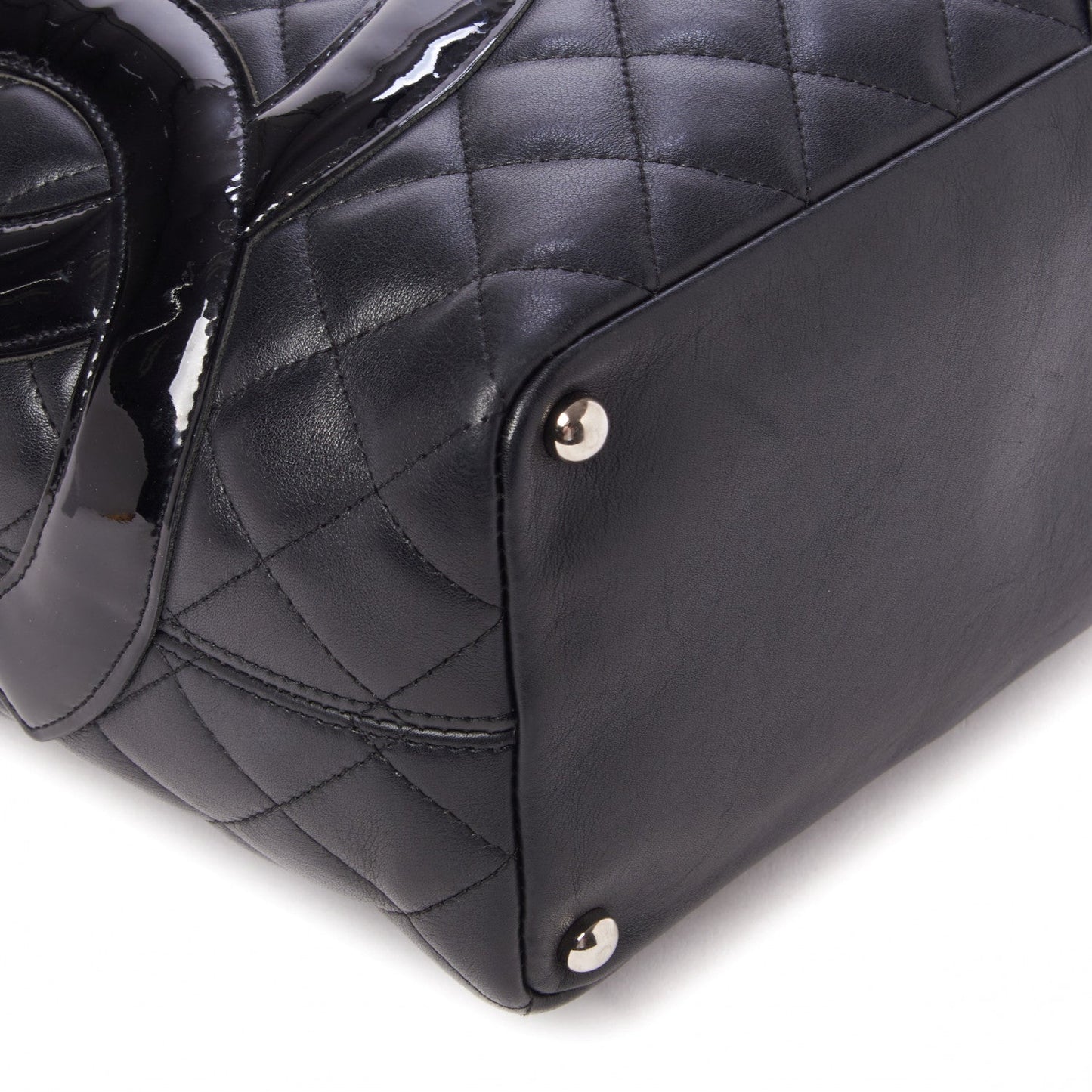 Chanel Calfskin Quilted Medium Cambon Tote Black