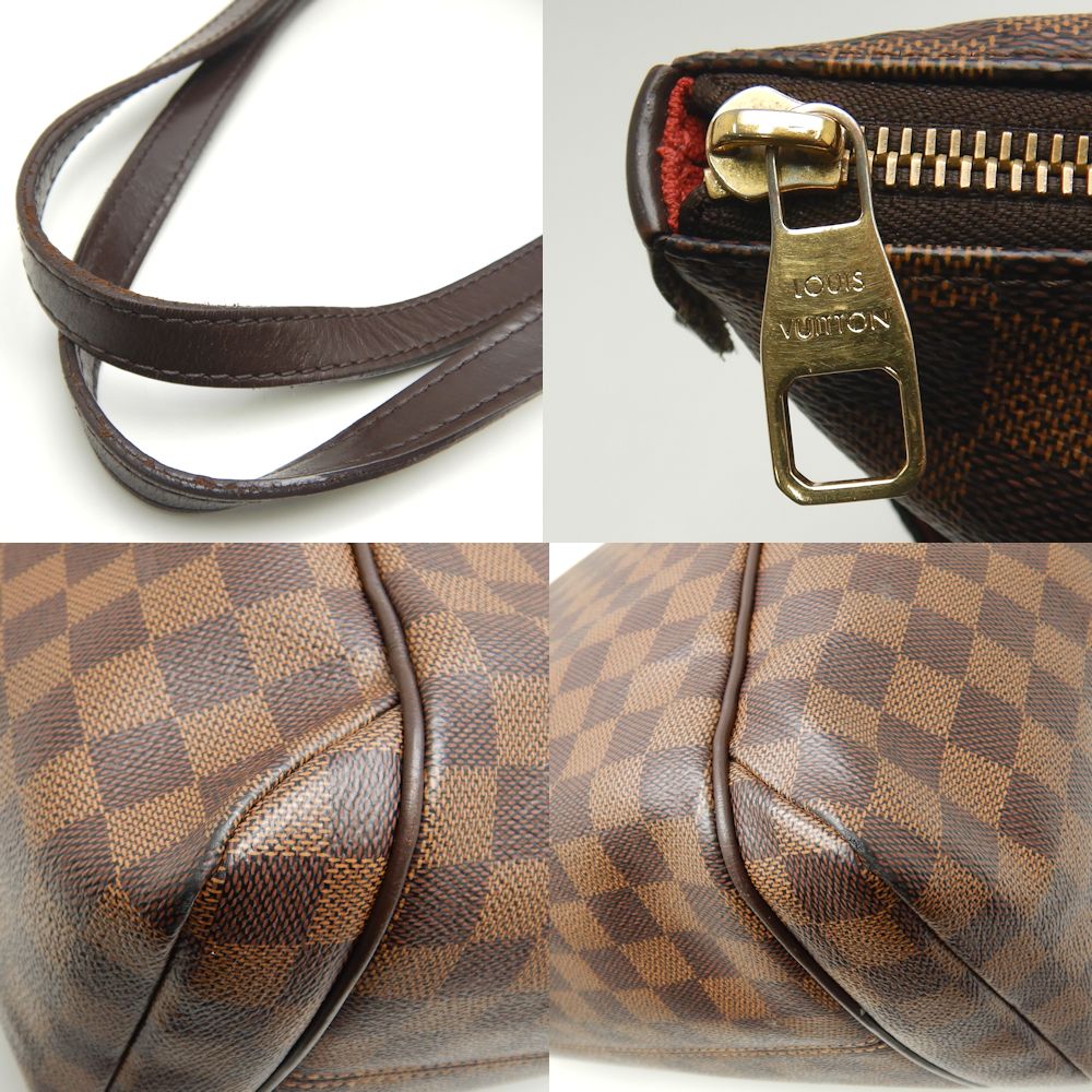 Louis Vuitton Damier Totally MM Ebene Shoulder Bag Brown