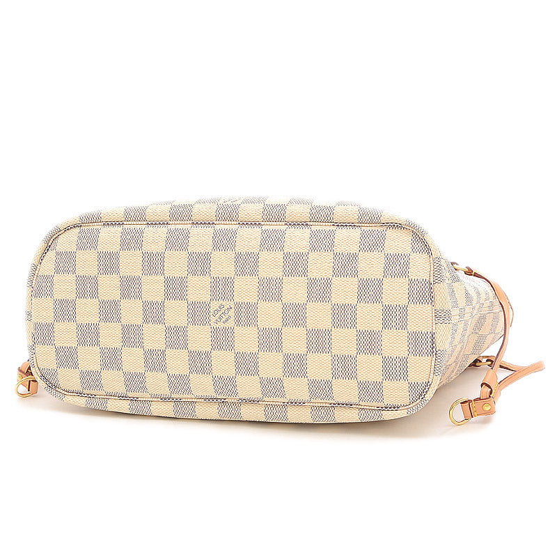 Louis Vuitton Damier Azur Neverfull PM Tote Bag With Pouch