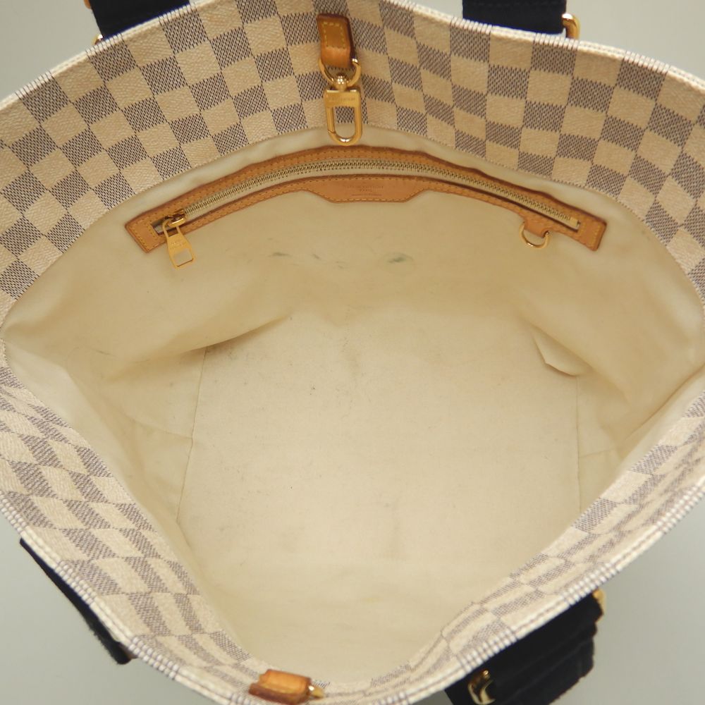 Louis Vuitton Damier Azur Plan Soleil Hippo PM Tote Bag