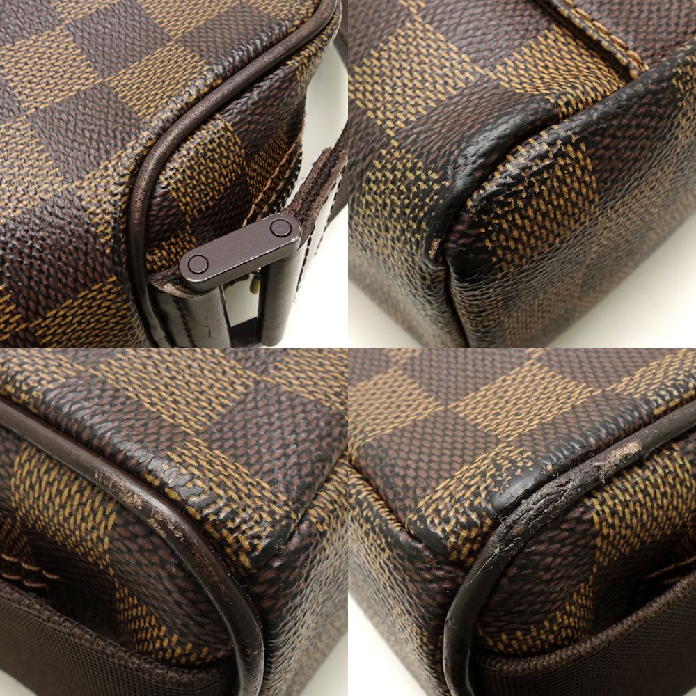 Louis Vuitton Damier Olaf PM Ebene shoulder brown