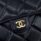 Chanel Long Wallet Classic Flap Matrasse Heremark Lambskin Black Gold Hardware