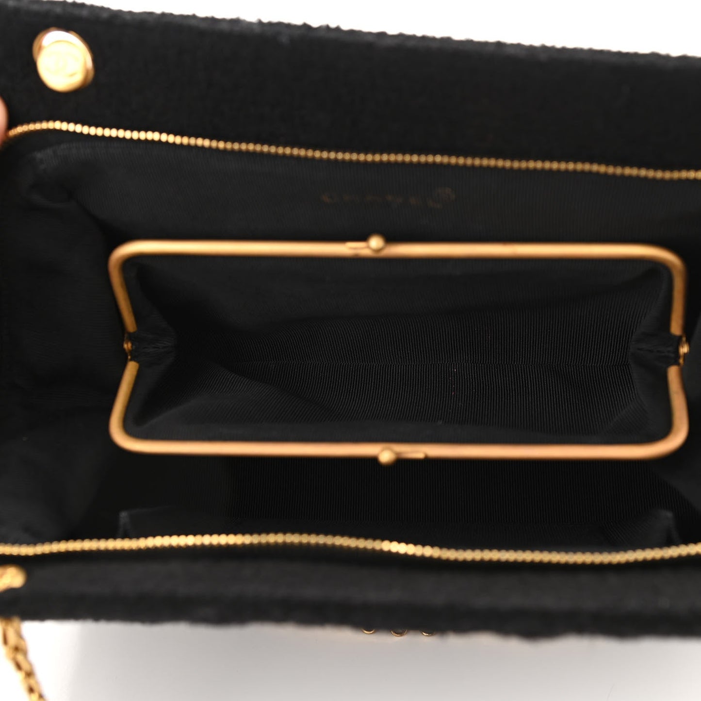 Chanel Jersey Quilted Shopping Tote Black