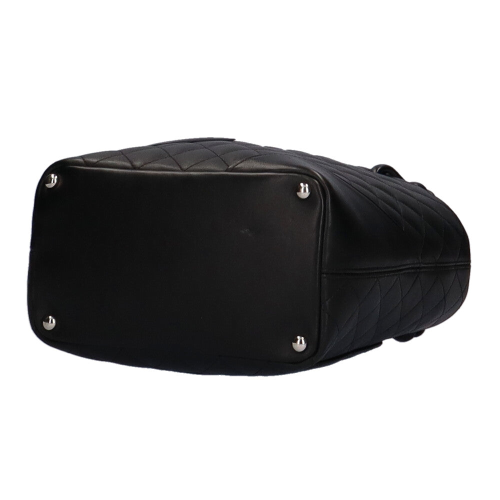 Chanel Pm Cambon Tote Bag Lambskin Black