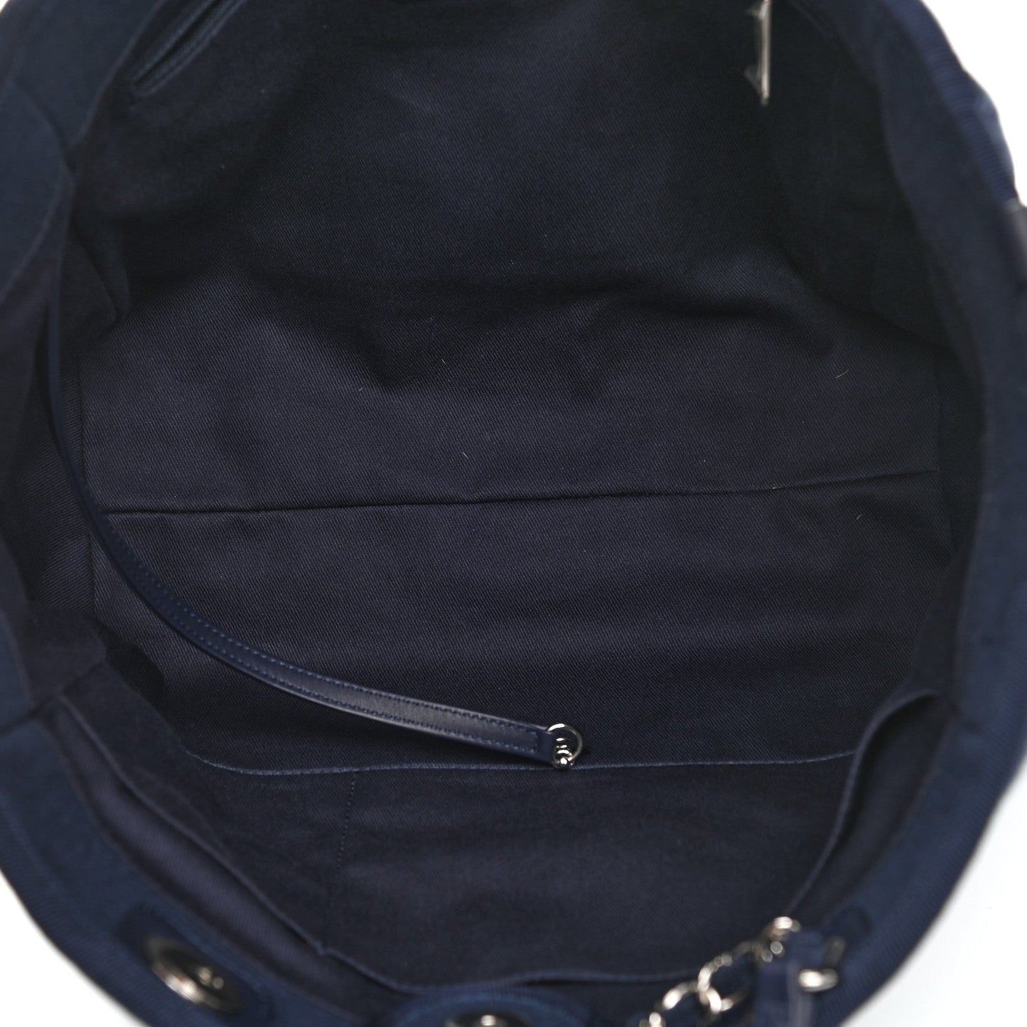 Chanel Mixed Fibers Small Deauville Tote Navy