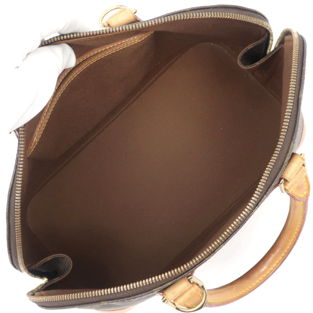 Louis Vuitton Alma Monogram Handbag Dark Brown
