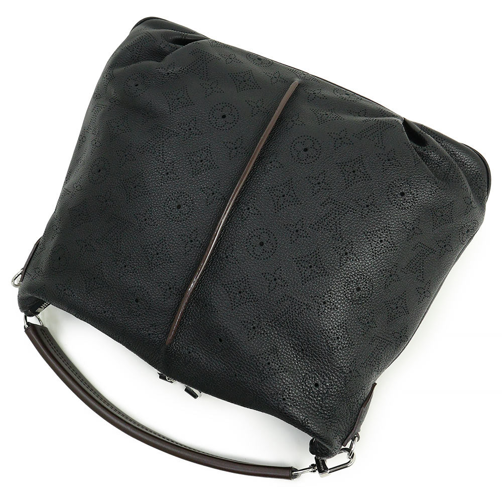 Louis Vuitton Beaubourg Hobo MM Mahina Leather Shoulder Bag Black
