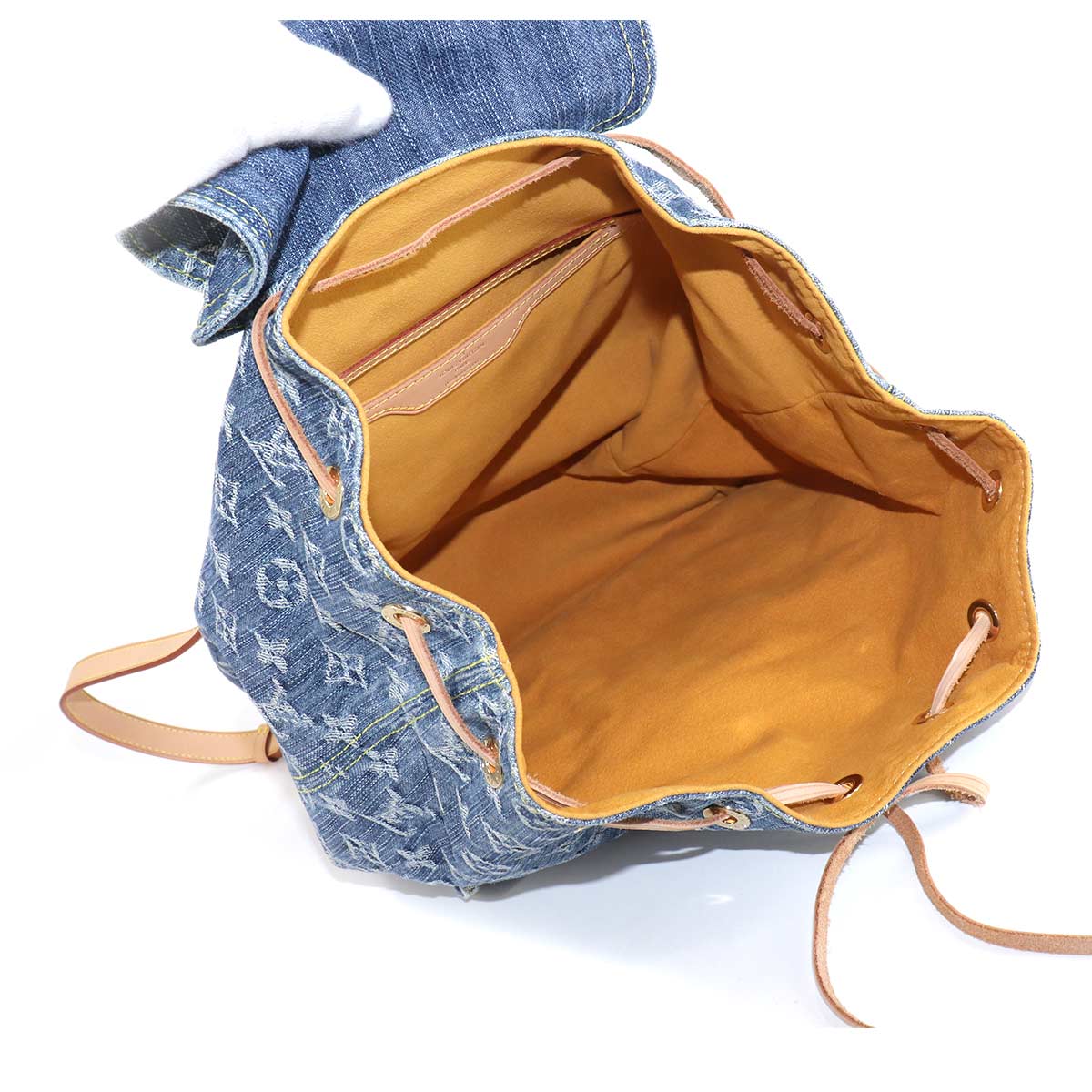 Louis Vuitton Monogram Denim Sac GM Backpack Rucksack Blue