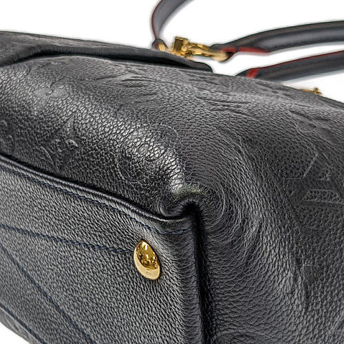 Louis Vuitton V Tote BB Monogram Implant Shoulder Bag Black