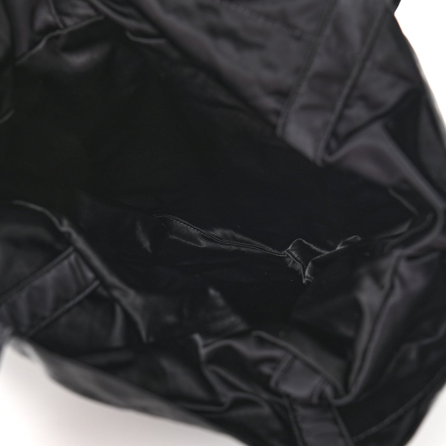 Nylon Grosgrain Large Lifestyle Pouch With Foldable Tote Black