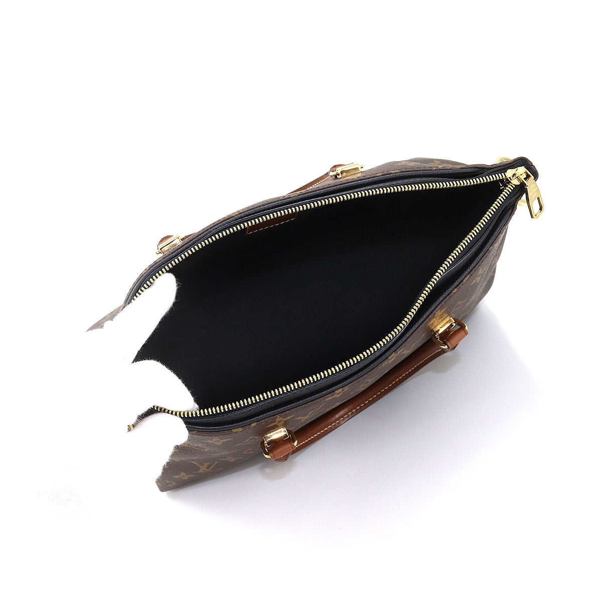Louis Vuitton Monogram Pallas Shoulder Bag Leather Noir Brown