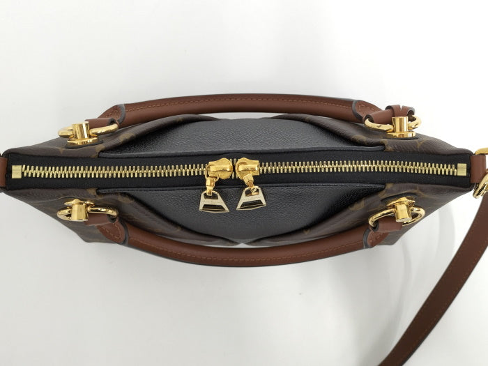 Louis Vuitton V Tote BB 2 Way Shoulder Bag Monogram Noir