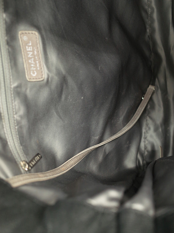 Chanel Matelasse Semi-Shoulder Bag Black Gray