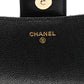 Caviar Quilted Glasses Case With Chain Black