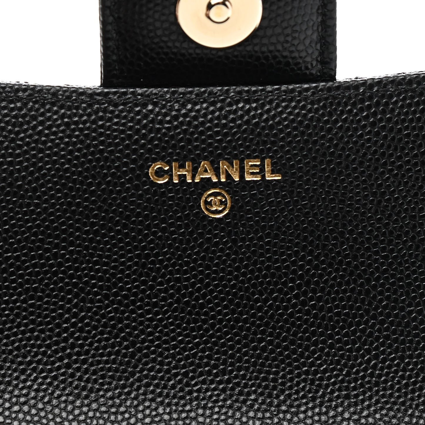 Caviar Quilted Glasses Case With Chain Black