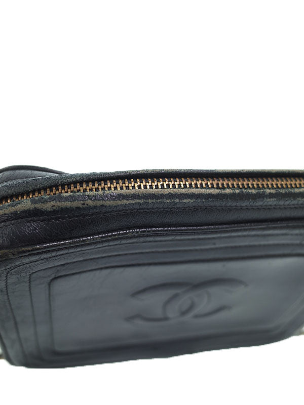Chanel Coco Mark Chain Shoulder Bag Black