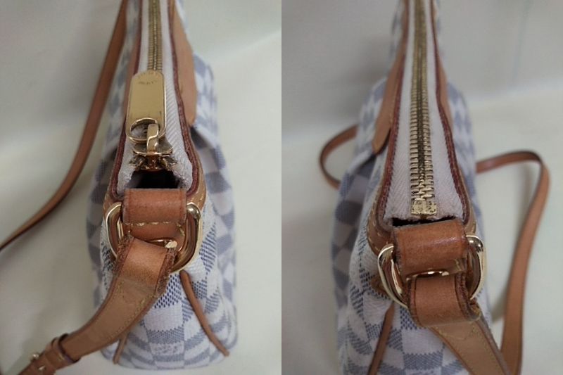 Louis Vuitton Siracusa PM Shoulder Bag Damier Azur