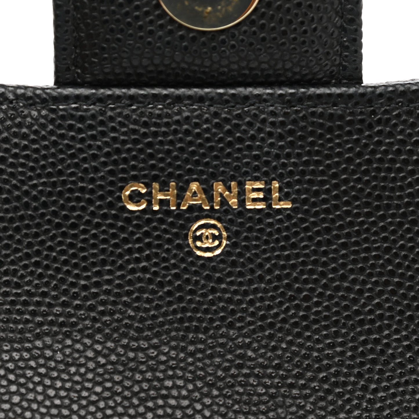 Caviar Quilted Glasses Case With Chain Black