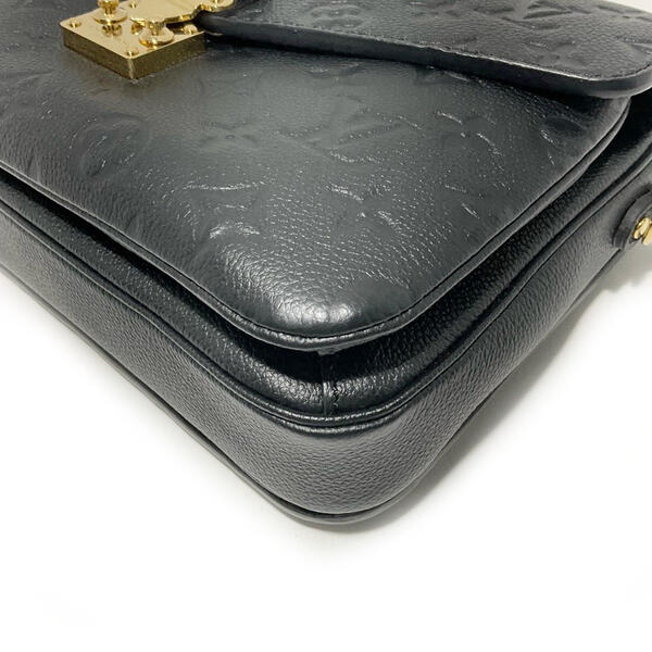Louis Vuitton Pochette Metis MM Monogram Implant Leather Black