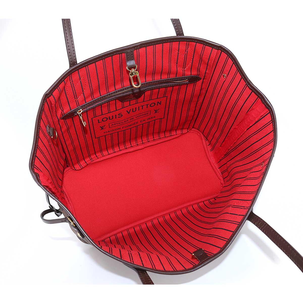Louis Vuitton Damier Neverfull MM Tote Bag Ebene Cerise