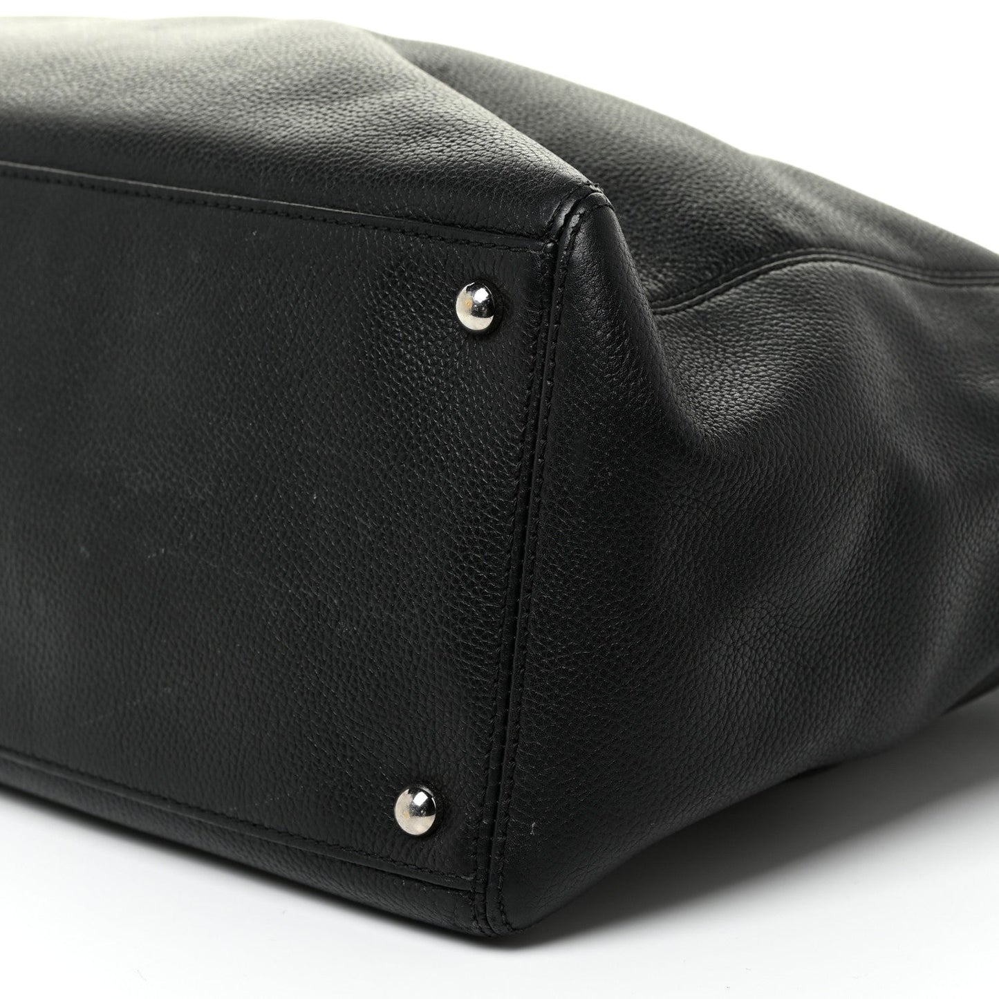 Calfskin Cerf Executive Shopper Tote Black