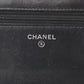 Aged Calfskin Quilted Gabrielle Wallet On Chain WOC Black