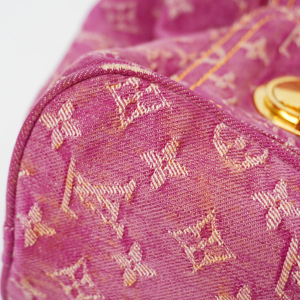 Louis Vuitton Handbag Monogram Denim Neo Speedy Fuchsia