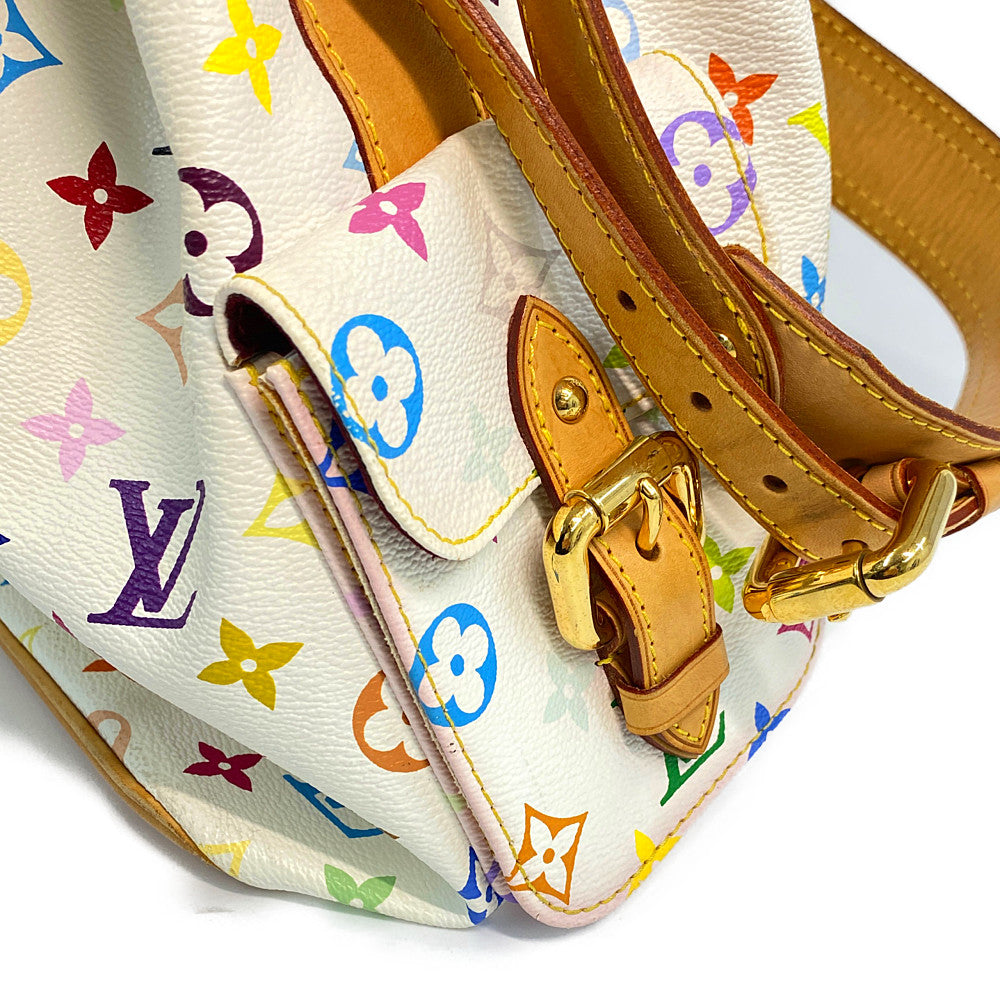 Louis Vuitton Bucket Noe Drawstring Multicolor Canvas Shoulder Bag White