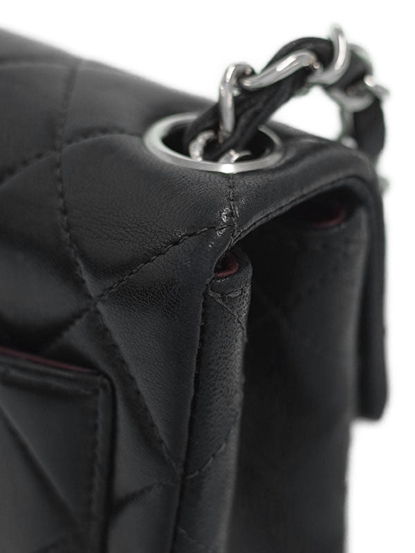 Chanel Mini Matelasse Chain Shoulder Bag Black