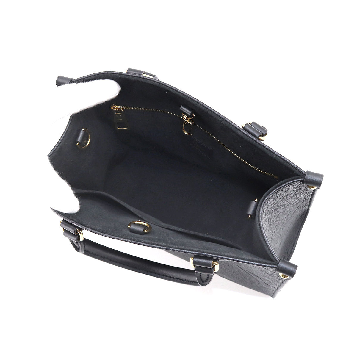 Louis Vuitton Monogram Emplant Onthego PM 2 Way Tote Shoulder Bag Noir