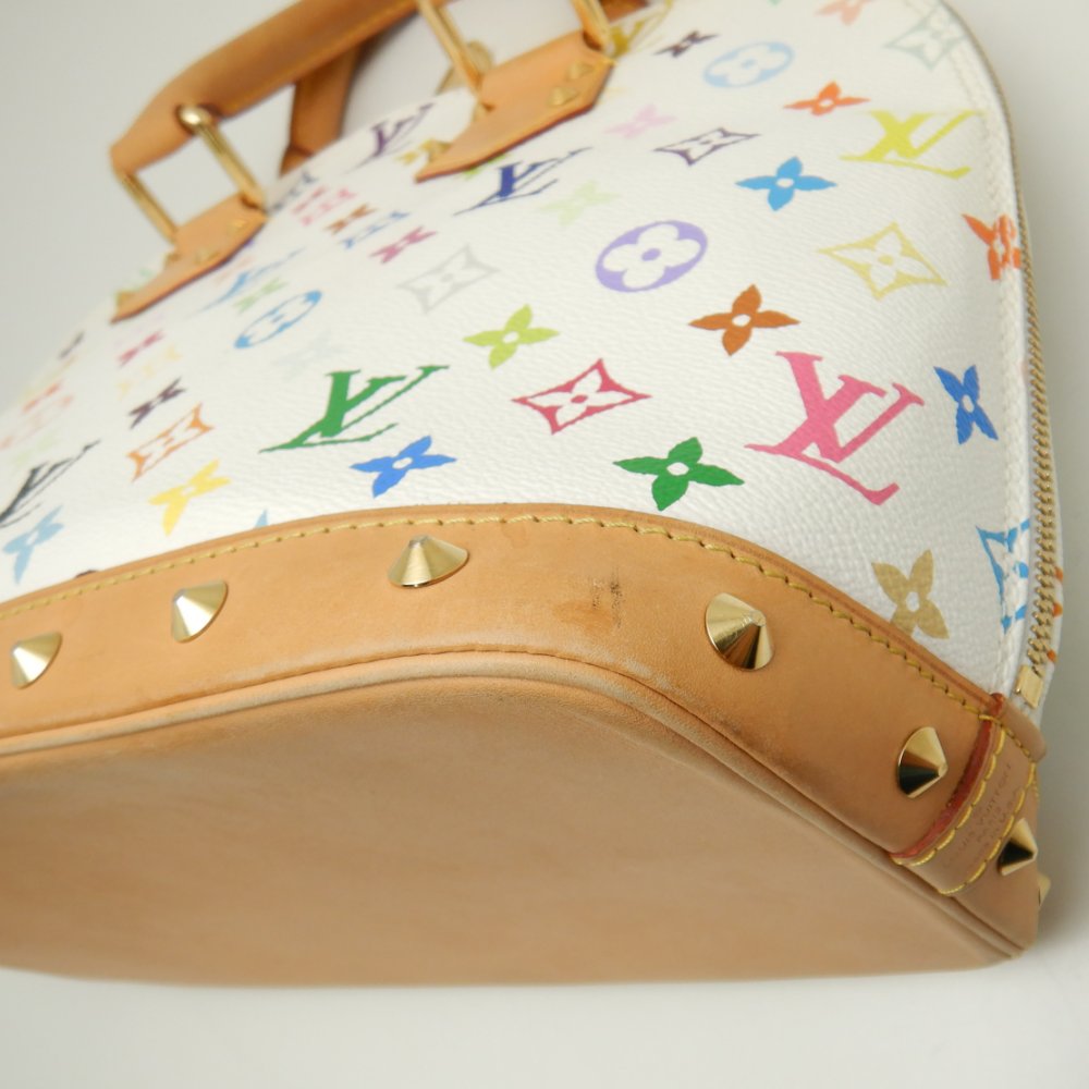 Louis Vuitton Multicolor Alma Bron Handbag White