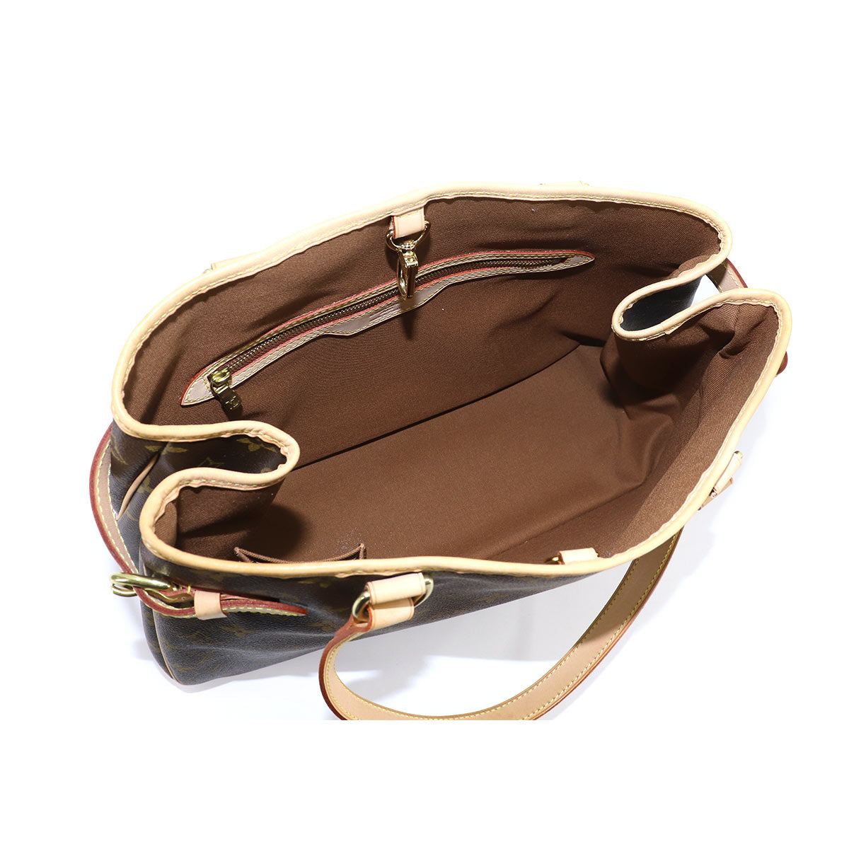 Louis Vuitton Monogram Batignolles Horizontal Tote Bag Brown Gold Metal Fittings