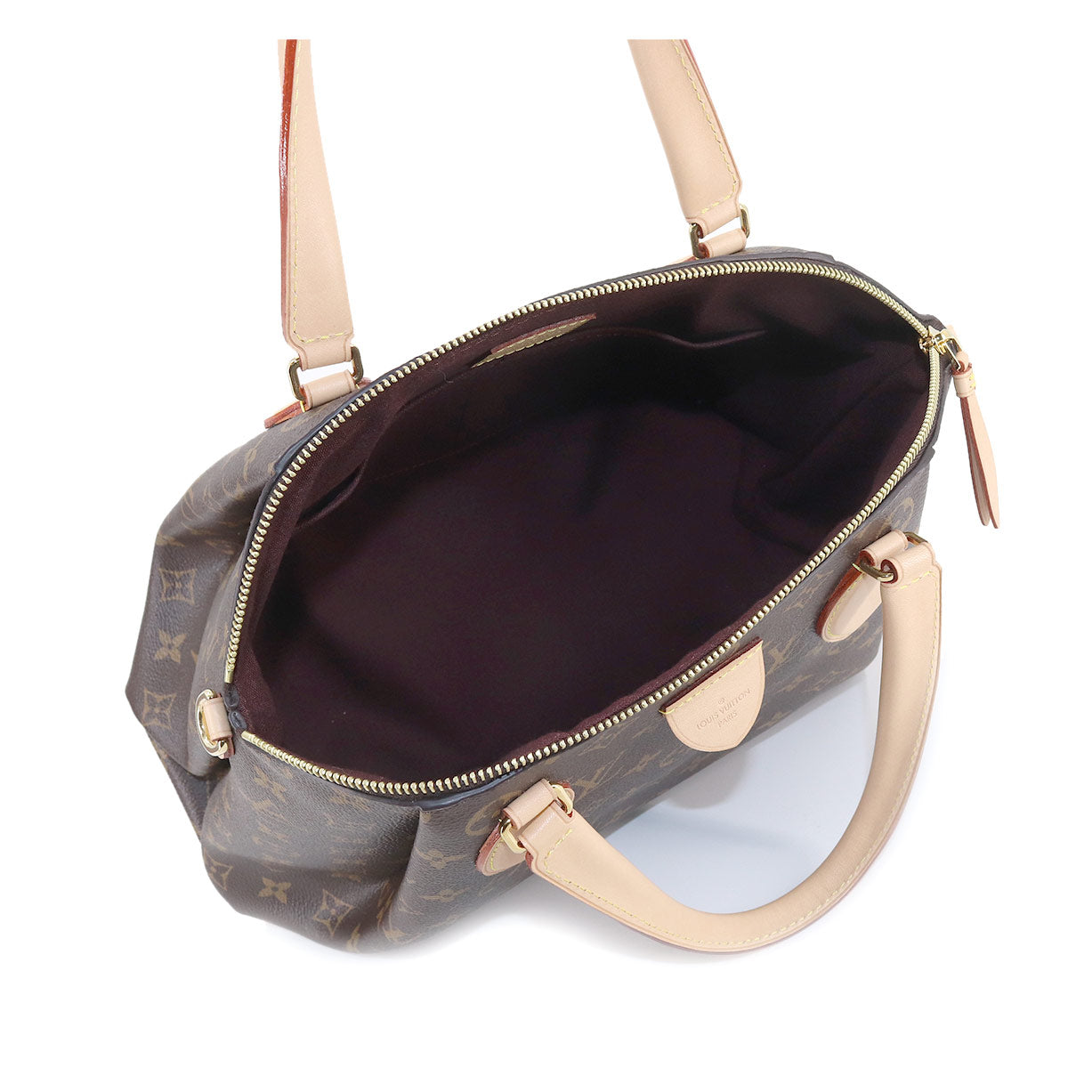 Louis Vuitton Monogram Rivoli MM 2 Way Hand Shoulder Bag Brown