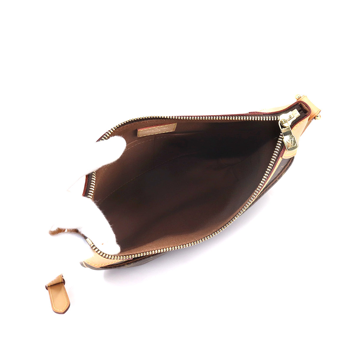 Louis Vuitton Monogram Odeon PM Shoulder Bag Brown Gold Metal Fittings