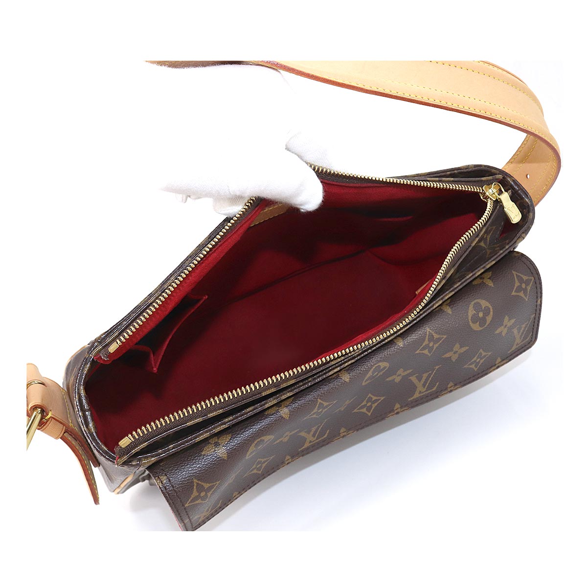 Louis Vuitton Monogram Viva Cite GM Shoulder Bag Brown