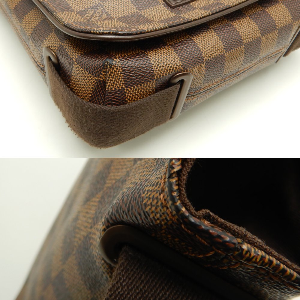Louis Vuitton Damier Brooklyn PM Ebene Diagonal Shoulder Brown