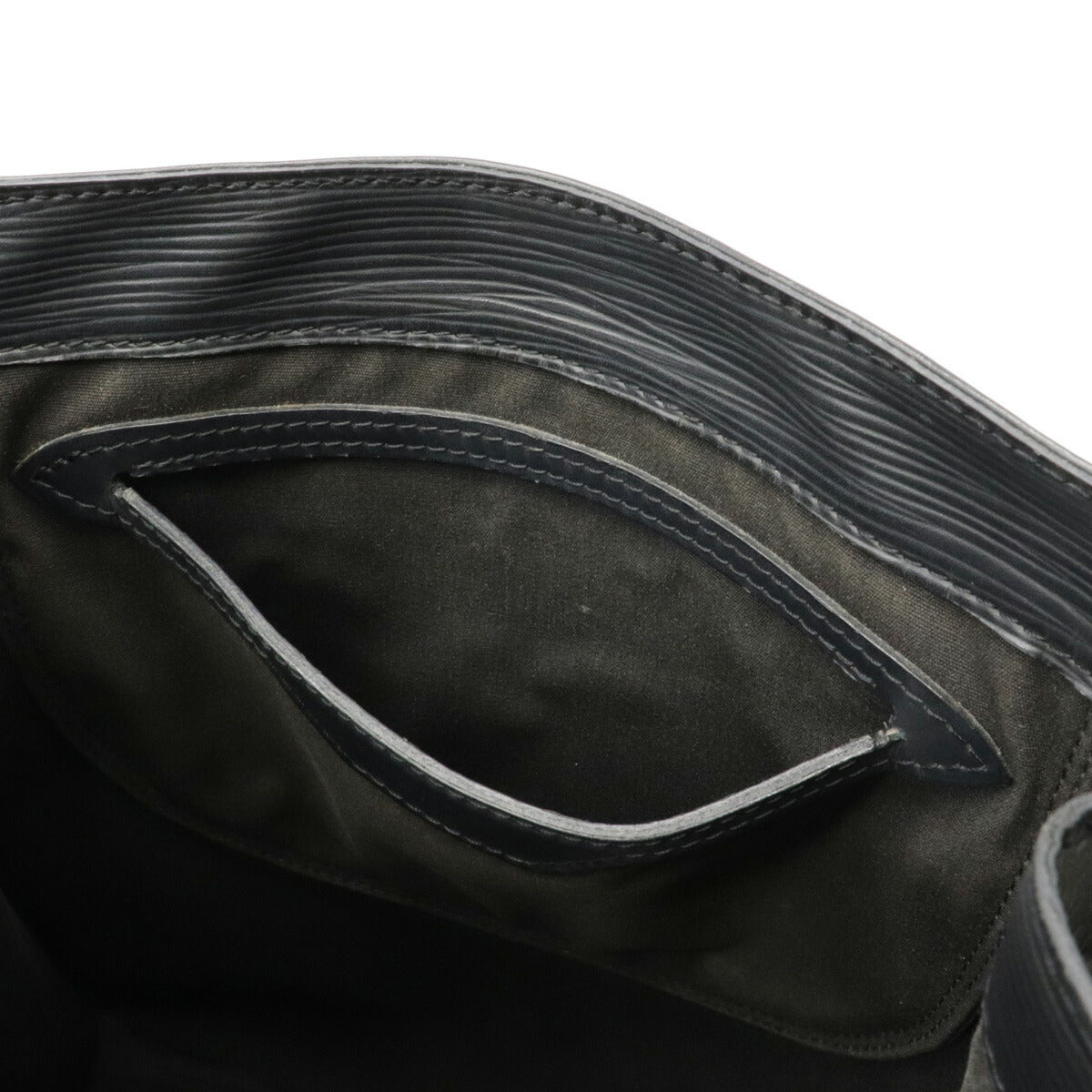 Louis Vuitton Epi Sac Plat PM Tote Leather Noir Black