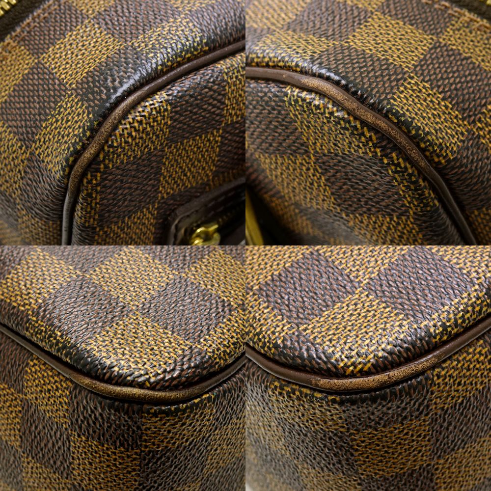 Louis Vuitton Damier Cite MM  Ebene Shoulder Bag Brown